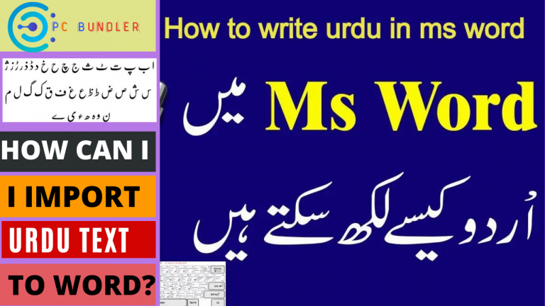 how can i import urdu text to word