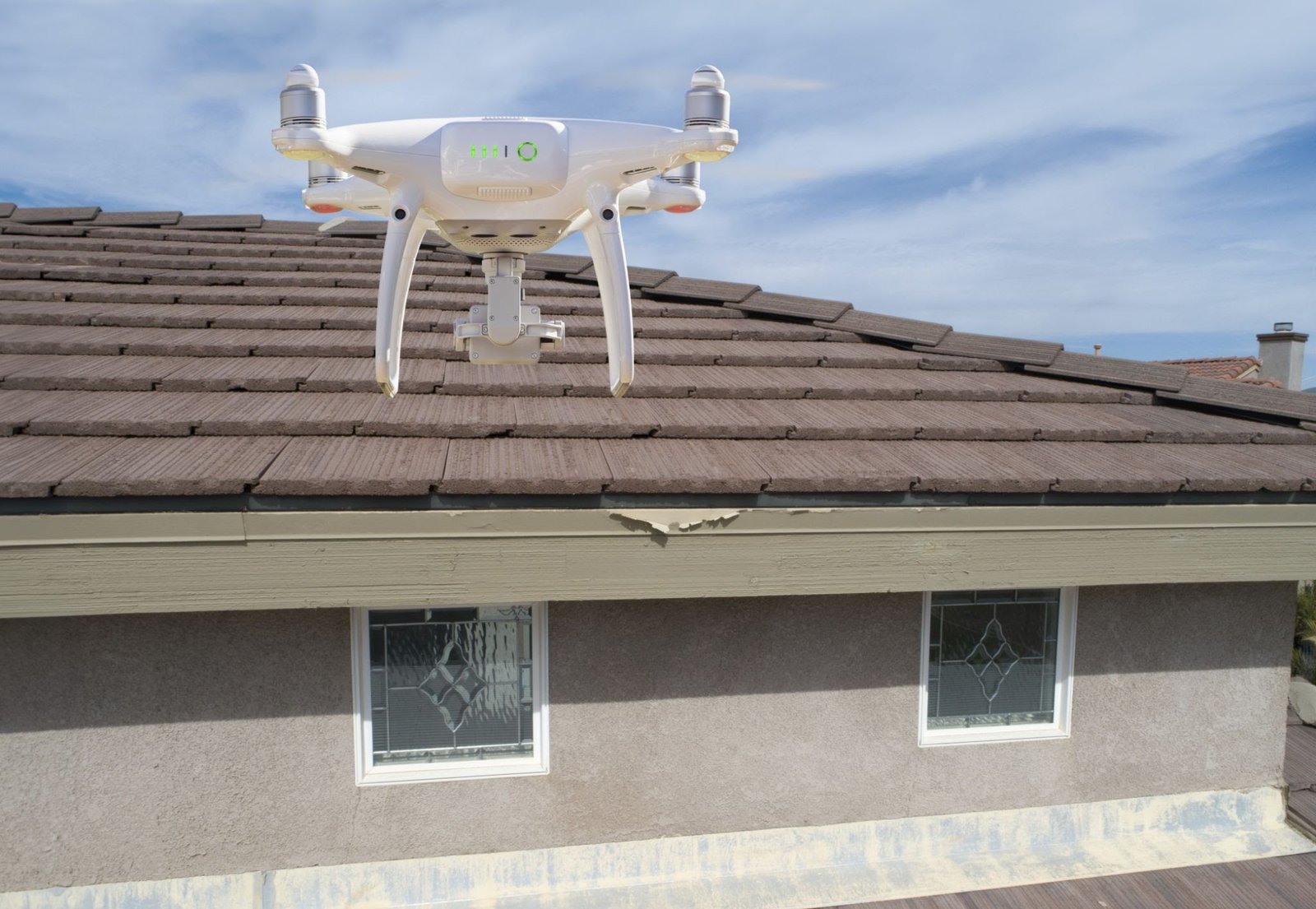 High-tech drone assessment in progress, AI generated