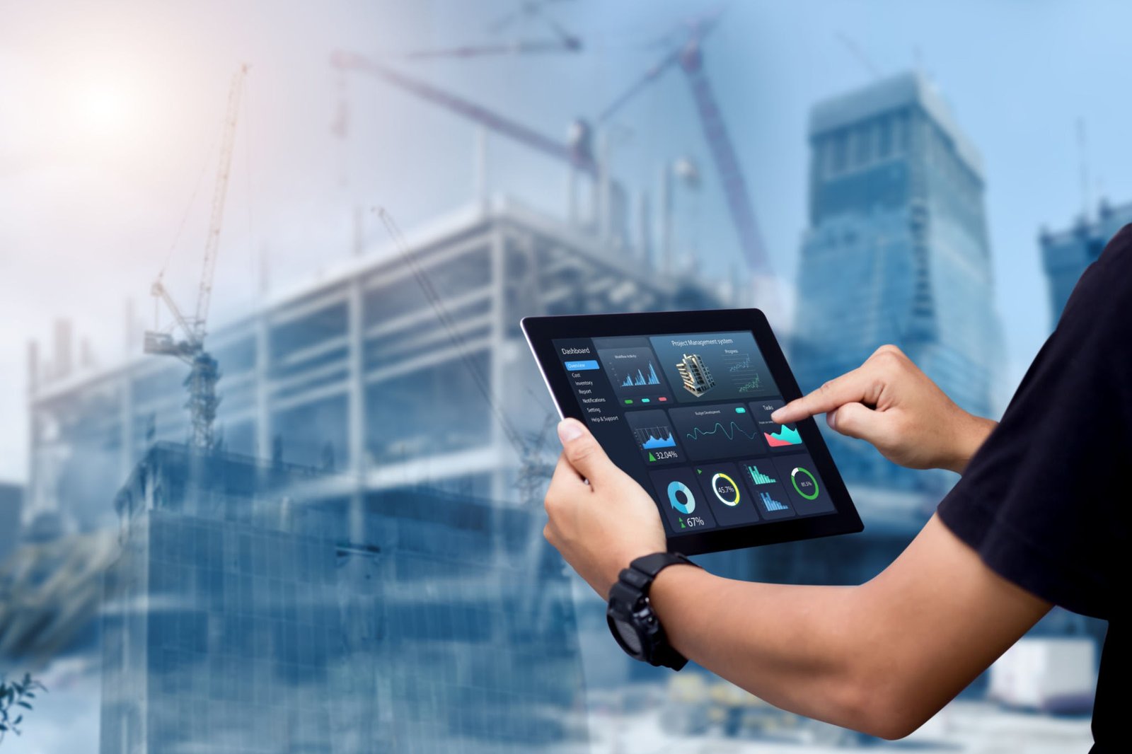 Real-time site visibility via mobile project management dashboards, AI generated