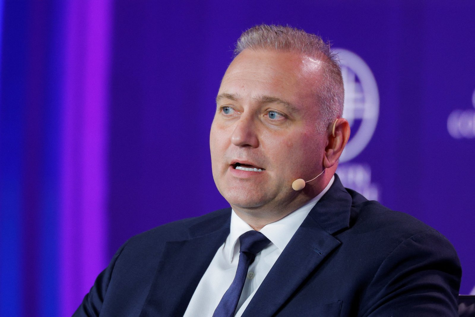 Global executive leadership in modern business, AI generated